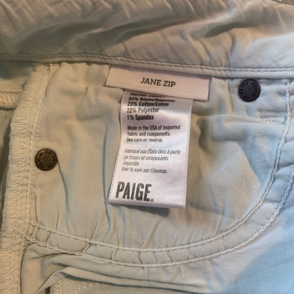Paige Jane zip jeans in mojito mint - Picture 2 of 4